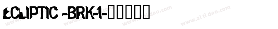 Ecliptic -BRK-1字体转换